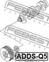 Febest ADDS-Q5 - Piedziņas skriemelis, Kloķvārpsta autodraugiem.lv