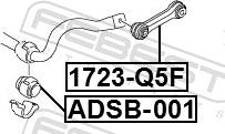 Febest ADSB-001 - Bukse, Stabilizators autodraugiem.lv