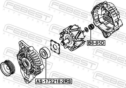 Febest AS-175218-2RS - Gultnis autodraugiem.lv