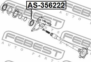 Febest AS-356222 - Gultnis, Piedziņas vārpsta autodraugiem.lv