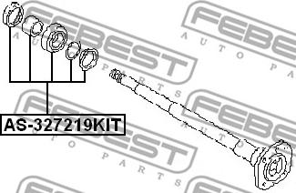 Febest AS-327219KIT - Gultnis, Piedziņas vārpsta autodraugiem.lv