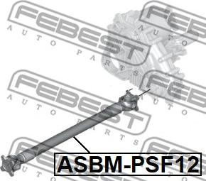 Febest ASBM-PSF12 - Kardānvārpsta, Galvenais pārvads autodraugiem.lv