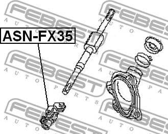 Febest ASN-FX35 - Stūres sviras vārpsta autodraugiem.lv