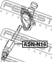 Febest ASN-N16 - Stūres sviras vārpsta autodraugiem.lv