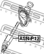 Febest ASN-P12 - Stūres sviras vārpsta autodraugiem.lv