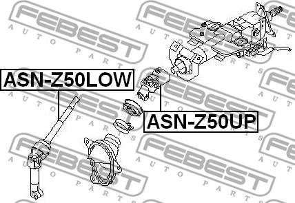 Febest ASN-Z50LOW - Stūres sviras vārpsta autodraugiem.lv