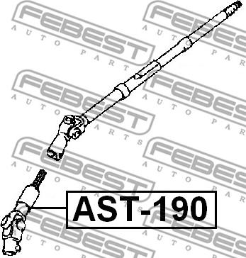 Febest AST-190 - Stūres sviras vārpsta autodraugiem.lv