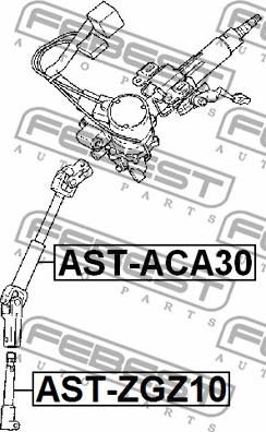 Febest AST-ACA30 - Stūres sviras vārpsta autodraugiem.lv