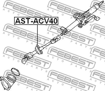 Febest AST-ACV40 - Stūres sviras vārpsta autodraugiem.lv