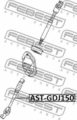 Febest AST-GDJ150 - Stūres sviras vārpsta autodraugiem.lv