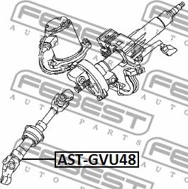 Febest AST-GVU48 - Stūres sviras vārpsta autodraugiem.lv