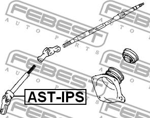 Febest AST-IPS - Stūres sviras vārpsta autodraugiem.lv
