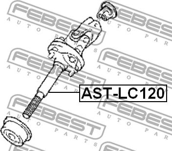 Febest AST-LC120 - Stūres sviras vārpsta autodraugiem.lv