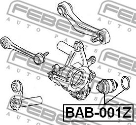 Febest BAB-001Z - Piekare, Šķērssvira autodraugiem.lv