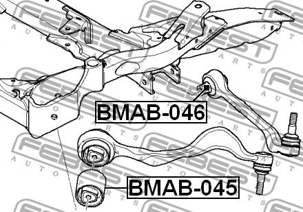 Febest BMAB-046 - Piekare, Šķērssvira autodraugiem.lv