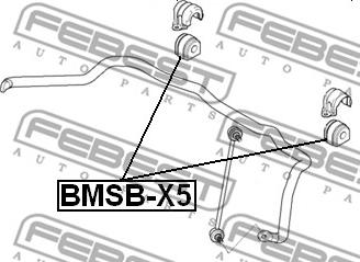 Febest BMSB-X5 - Bukse, Stabilizators autodraugiem.lv