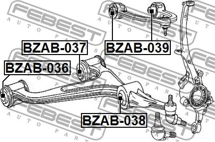 Febest BZAB-038 - Piekare, Šķērssvira autodraugiem.lv