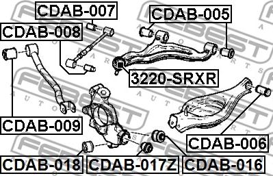 Febest CDAB-005 - Piekare, Šķērssvira autodraugiem.lv