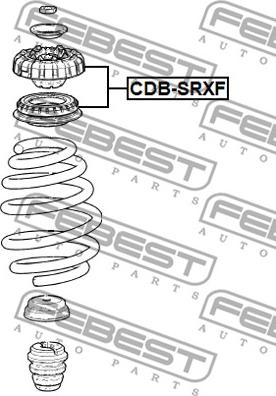 Febest CDB-SRXF - Amortizatora statnes balsts autodraugiem.lv