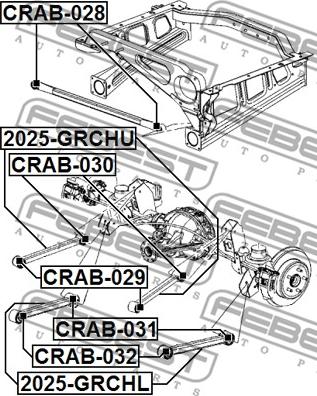 Febest CRAB-031 - Piekare, Šķērssvira autodraugiem.lv