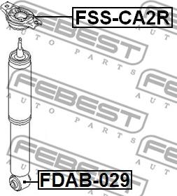Febest FDAB-029 - Bukse, amortizators autodraugiem.lv