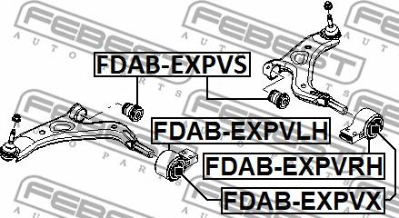 Febest FDAB-EXPVX - Piekare, Šķērssvira autodraugiem.lv