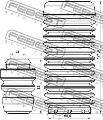 Febest FDSHB-FSTVIF-KIT - Putekļu aizsargkomplekts, Amortizators autodraugiem.lv
