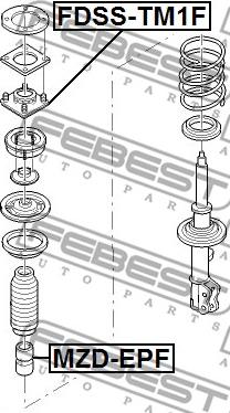 Febest FDSS-TM1F - Amortizatora statnes balsts autodraugiem.lv