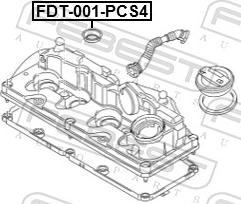 Febest FDT-001-PCS4 - Blīve, Motora bloka galvas vāks autodraugiem.lv