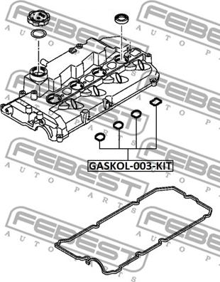 Febest GASKOL-003-KIT - Blīve, Motora bloka galvas vāks autodraugiem.lv