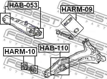 Febest HARM-09 - Piekare, Šķērssvira autodraugiem.lv