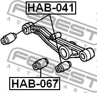 Febest HAB-067 - Piekare, Šķērssvira autodraugiem.lv