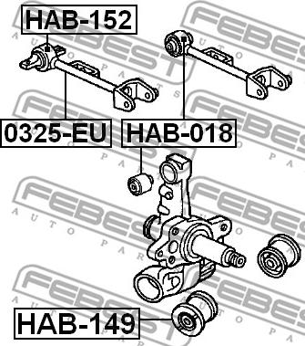 Febest HAB-018 - Piekare, Šķērssvira autodraugiem.lv