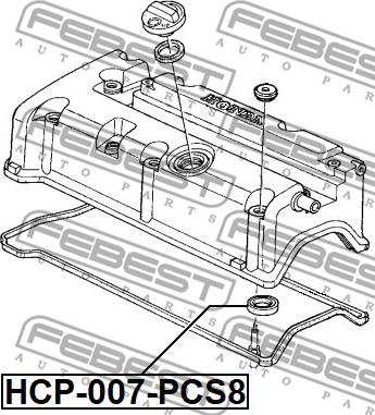 Febest HCP-007-PCS8 - Blīvgredzens, Sveces kanāls autodraugiem.lv