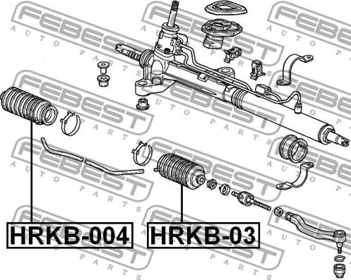 Febest HRKB-004 - Putekļusargs, Stūres iekārta autodraugiem.lv