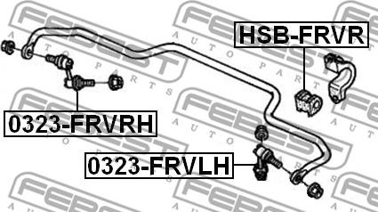 Febest HSB-FRVR - Bukse, Stabilizators autodraugiem.lv