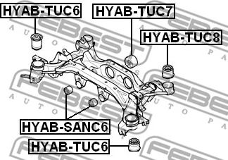 Febest HYAB-SANC6 - Piekare, Diferenciālis autodraugiem.lv