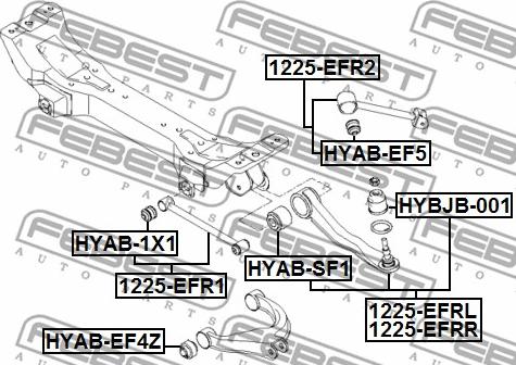 Febest HYAB-SF1 - Piekare, Šķērssvira autodraugiem.lv