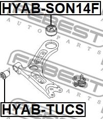 Febest HYAB-SON14F - Piekare, Šķērssvira autodraugiem.lv