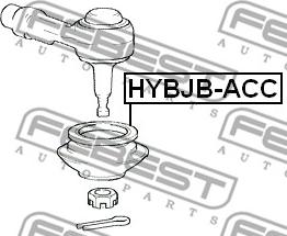 Febest HYBJB-ACC - Remkomplekts, Stūres šķērsstiepņa uzgalis autodraugiem.lv