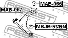 Febest MAB-067 - Piekare, Šķērssvira autodraugiem.lv