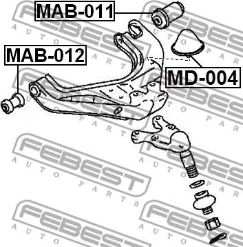 Febest MAB-011 - Piekare, Šķērssvira autodraugiem.lv