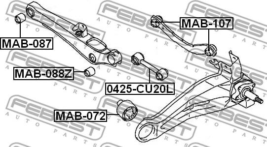 Febest MAB-088Z - Piekare, Šķērssvira autodraugiem.lv