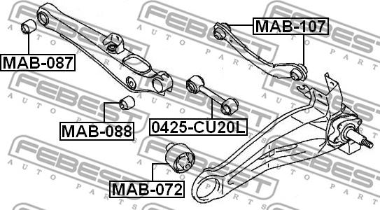 Febest MAB-088 - Piekare, Šķērssvira autodraugiem.lv