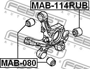 Febest MAB-114RUB - Piekare, Šķērssvira autodraugiem.lv