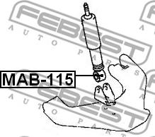 Febest MAB-115 - Bukse, amortizators autodraugiem.lv