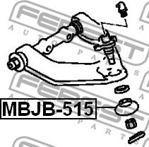 Febest MBJB-515 - Remkomplekts, Balst / Virzošais šarnīrs autodraugiem.lv