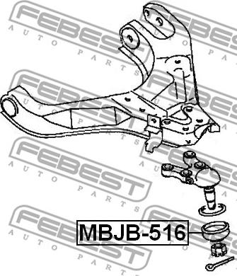 Febest MBJB-516 - Remkomplekts, Balst / Virzošais šarnīrs autodraugiem.lv