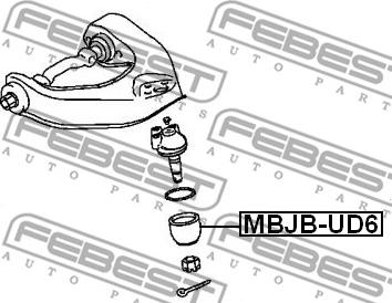 Febest MBJB-UD6 - Remkomplekts, Balst / Virzošais šarnīrs autodraugiem.lv