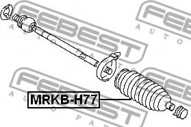 Febest MRKB-H77 - Putekļusargs, Stūres iekārta autodraugiem.lv